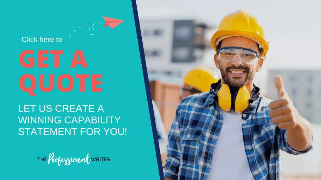 How to write a winning capability statement, capability statement writer Australia, tradie marketing